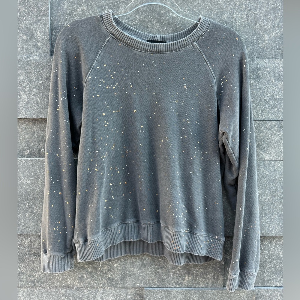 Monrow Charcoal Knit Top